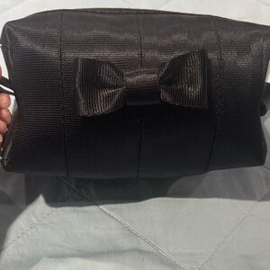Harveys Black Cosmetic Bag with Bow mini dopp